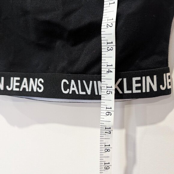 Calvin Klein Black Milano Jersey Tank Top Athleisure Women's XS Streetwear - Picture 7 of 7